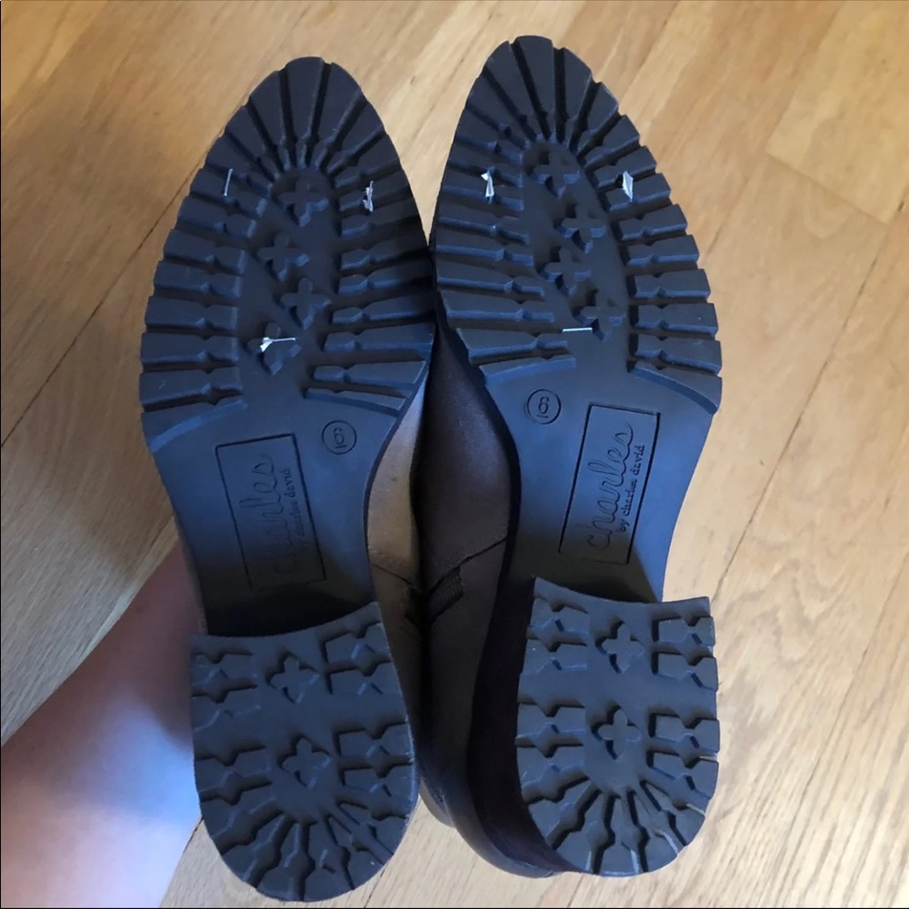 NWOT suede lace up booties - Taupe - Picture 7 of 8